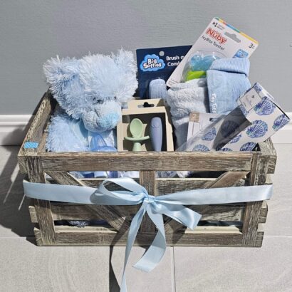 Baby Shower Hamper for a Boy Blue Theme - Hampers for Him