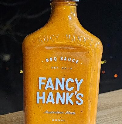 Fancy Hanks Honey Mustard BBQ Sauce 330mil - Front - hampers for him