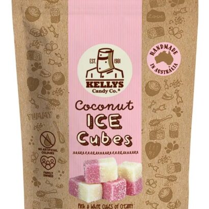 Kellys Candy Co Coconut Ice Cubs 180g - Front