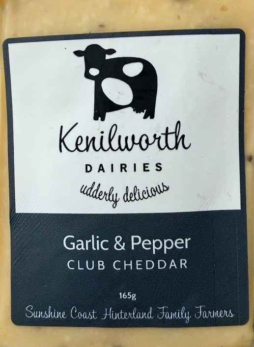 Kenilworth Dairies Garlic and Pepper Club Cheddar Cheese 165g
