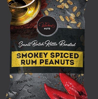 Wicked Nuts Smokey Spiced Rum Peanuts - 120g Front