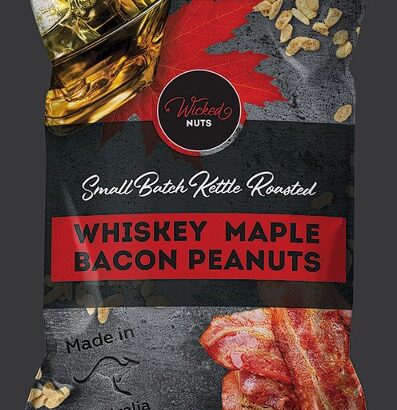 Wicked Nuts Whiskey Maple Bacon Peanuts 120g